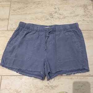 Bella Dahl Drawstring Shorts Blue Medium.
